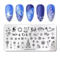 Nicole Diary, Пластина для стемпинга 12*6 см 53405 ND-281, 1 шт