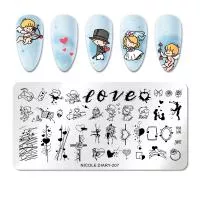 Nicole Diary, Пластина для стемпинга 12*6 см 51042 ND-207, 1 шт