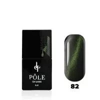 Гель-лак POLE - кошачий глаз №82 - хвойная зелень (8 мл.)