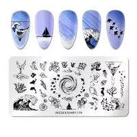 Nicole Diary, Пластина для стемпинга 12*6 см 50067 ND-179, 1 шт