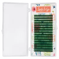 Цветные ресницы Lash&Go (Лэш енд гоу) Зеленый (микс) 16 линий