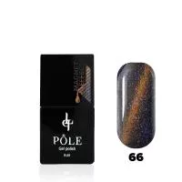 Гель-лак POLE - кошачий глаз №66 - мокрый асфальт (8 мл.)