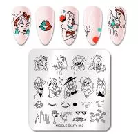 Nicole Diary, Пластина для стемпинга 6*6 см 52065 ND-252, 1 шт