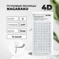 Пучковые ресницы Nagaraku (Нагараку) 4D 12 линий